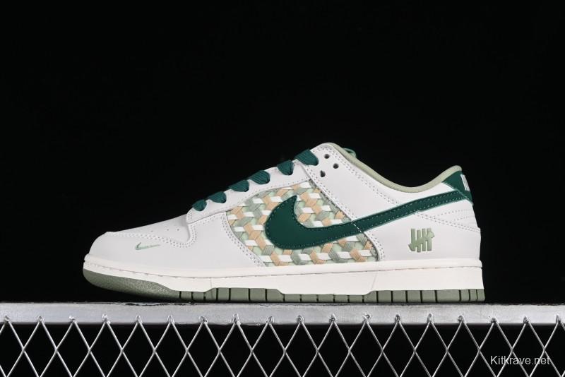 Nike SB Dunk Low UN Collaboration - White Green Swoosh Anniversary Custom Low-Top Casual Skate Shoes - DQ1098-359