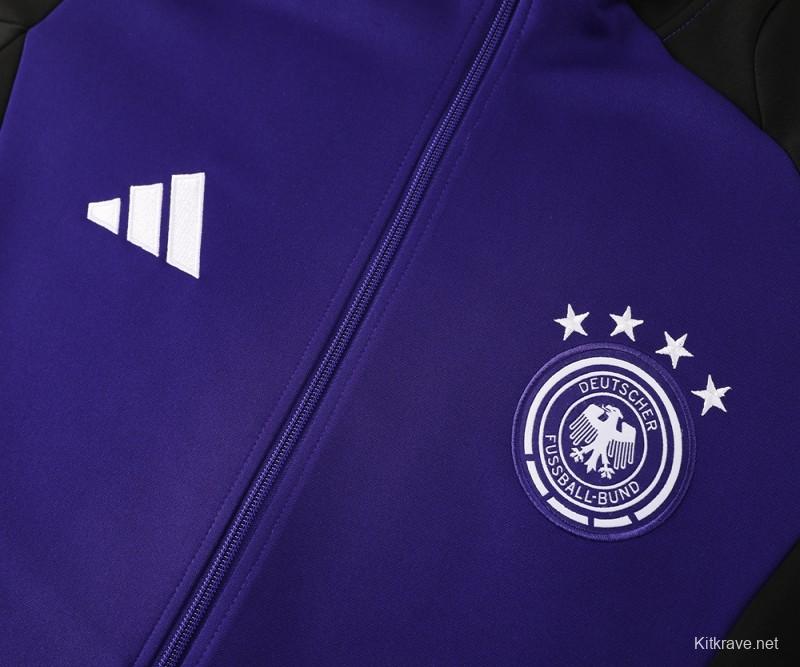 2024 Germany Purple Full Zipper Jacket +Long Pants