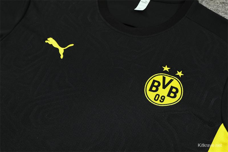 24/25 Borussia Dortmund Black Short Sleeve Jersey+Shorts