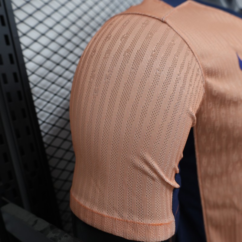 Player Version 25/26 FC Barcelona Pink 125Th Anniversary Jersey with Spotify Sponsor and Navy Blue Accents