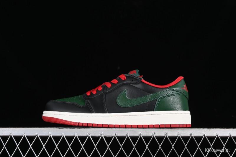Nike Air Jordan 1 Low AJ1 Black Green Casual Sneakers - CZ0775-036
