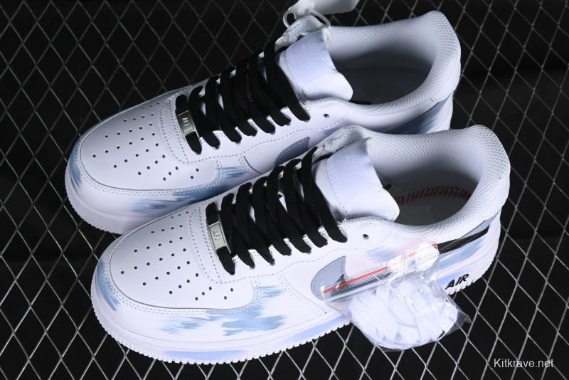 Nike Air Force 1 '07 Low Casual Sneakers with Two-Tone Shadow Swoosh and Custom Anime Art - CW2288-111