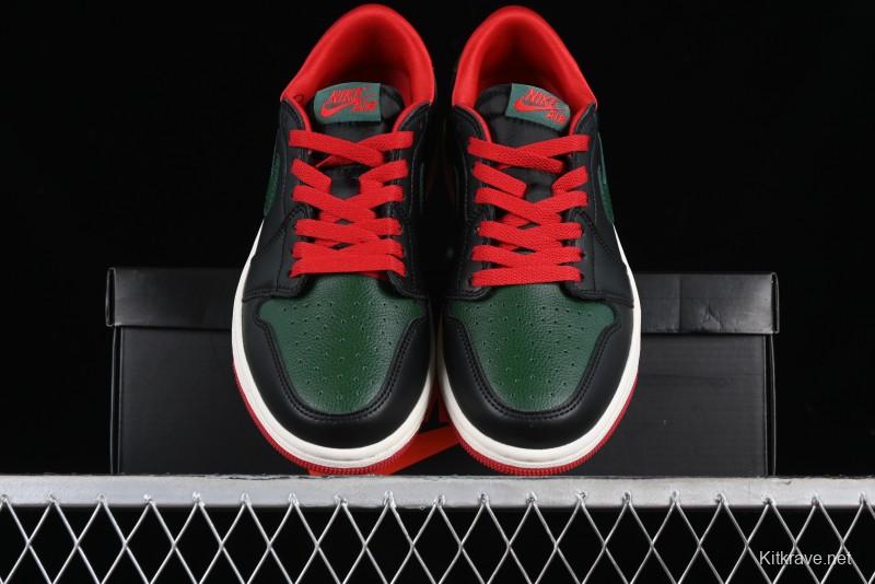 Nike Air Jordan 1 Low AJ1 Black Green Casual Sneakers - CZ0775-036