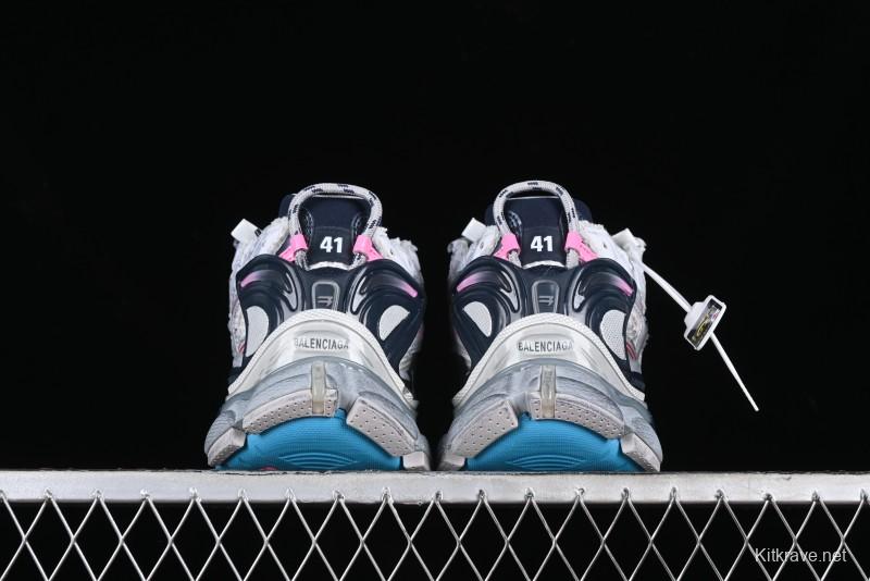 Balenciaga Runner Kith Four Color Retro Casual Sneakers - W3RMU9154