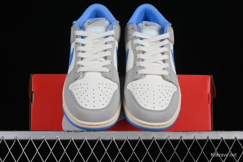 Nike Dunk Low SB "Athletic Department" Grey Blue Leather Skateboarding Shoes - FN7488-133