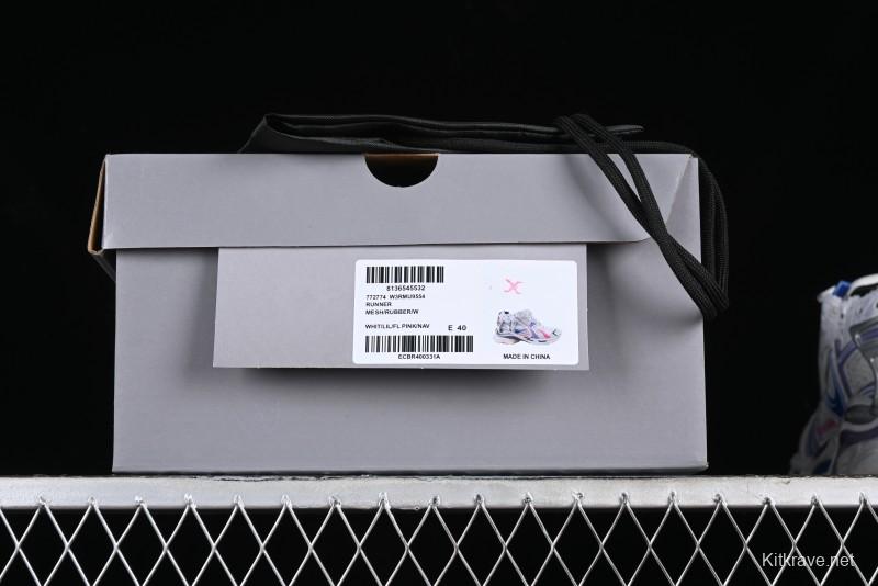 Balenciaga Runner Kith Four Color Retro Casual Sneakers - W3RMU9554