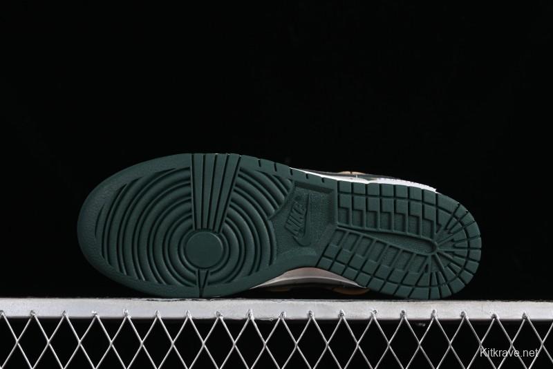 Nike Dunk Low Panda Prank Jungle Crossing - Green Wild Floating Abyss Beige Brown Green SB Lace-Up Low-Top Casual Skate Shoes - FD0350-133