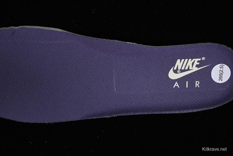 Stussy x Nike Air Force 1 '07 Low Retro Casual Sneakers with Reflective Military Purple - UN1635-222