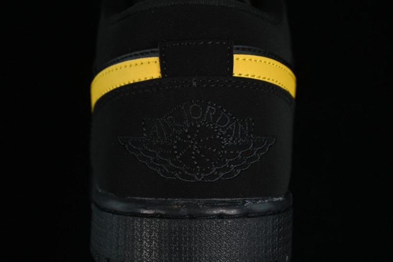 Nike Air Jordan 1 Low AJ1 Black Gold Hook Casual Sneakers - 553558-071