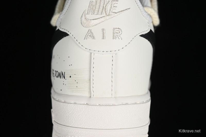 Nike Air Force 1 '07 Low Custom Cappuccino Anime-Themed Spray-Painted Casual Sneakers with Strap - ZH0316-019