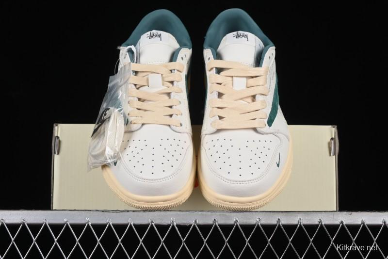 Nike Travis Scott x Fragment Design x Air Jordan 1 Low OG SP AJ1 Retro Sneakers with Unique Collaboration Details - YQ2088-669