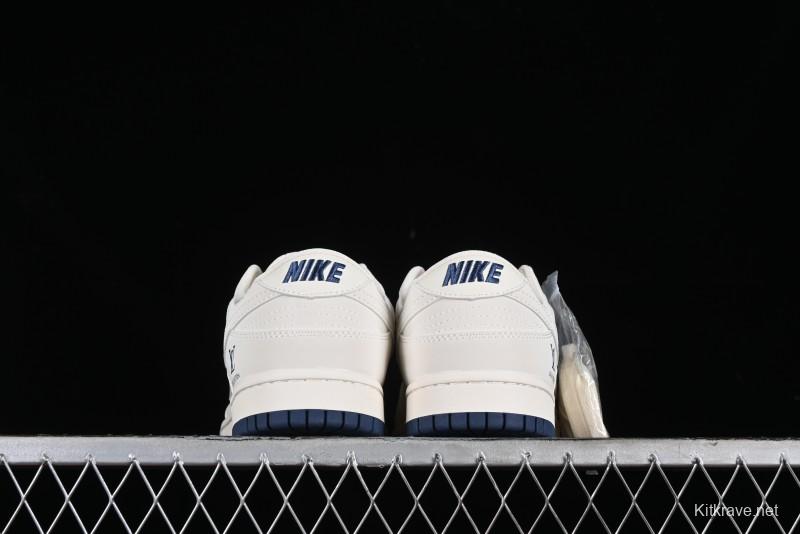 Nike SB Dunk Low LV Collaboration - Double Swoosh Blue Sole Anniversary High-End Custom Low-Top Casual Skate Shoes - XX2025-320