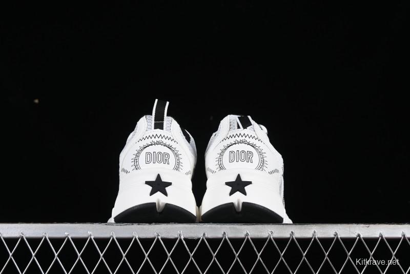 Dior Chrono Round Toe Lace-Up Lifestyle Casual Running Shoes - 59K GREY