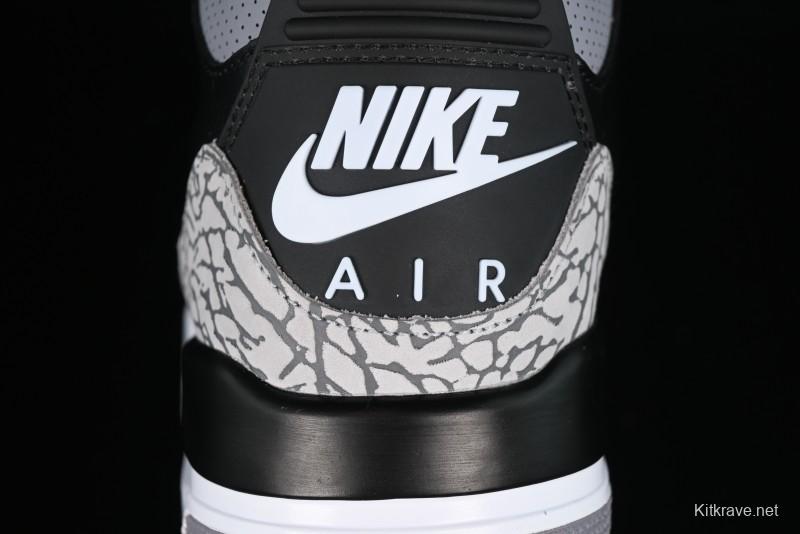 Nike Air Jordan 3 Retro Sneakers with Iconic Elephant Print and Visible Air Cushion - DN3707-010