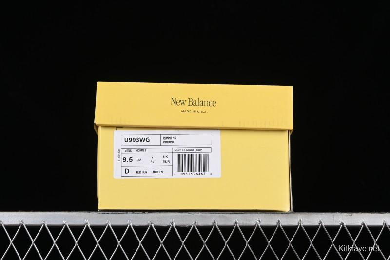 New Balance Made In USA M993 Series Classic Retro Running Shoes - U993WG