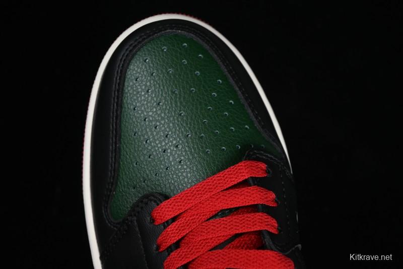 Nike Air Jordan 1 Low AJ1 Black Green Casual Sneakers - CZ0775-036