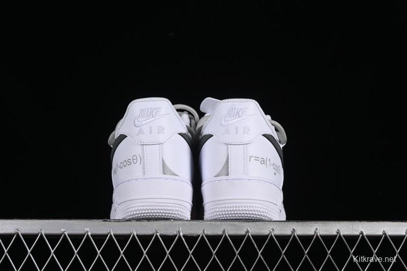 Nike Air Force 1 '07 Low Spray Paint White Grey Strap Low-Top Casual Sneakers - ZH0316-017