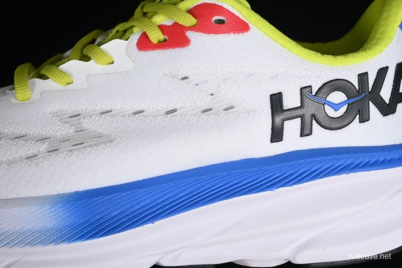 HOKA ONE ONE Clifton 9 Lightweight Knit Mesh Running Shoes with Enhanced Cushioning - 1127895 BVR