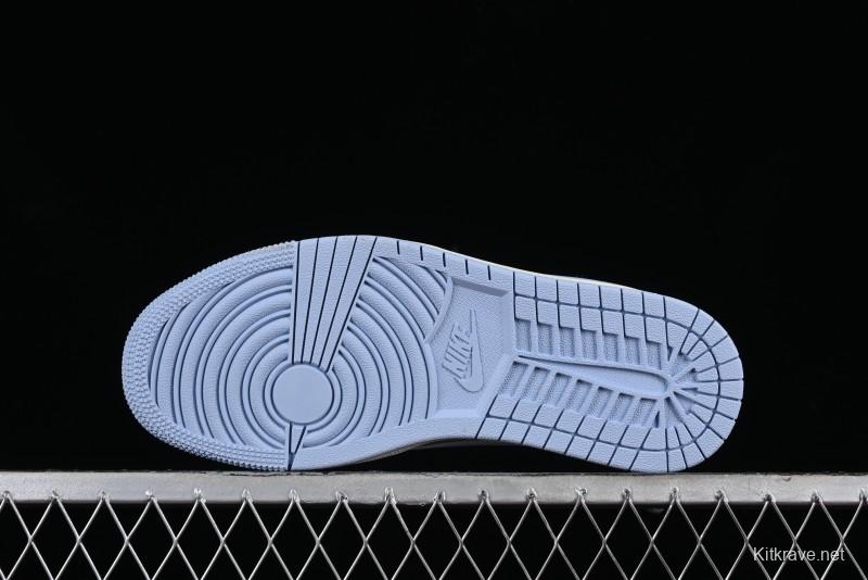 Nike Travis Scott x Fragment Design x Air Jordan 1 Low OG SP AJ1 LV Collaboration Deep Blue Low-Top Casual Sneakers - BB6588-104