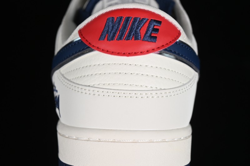 Stussy x Nike SB Dunk Low Anniversary Custom Sneakers with Blue Swoosh - DQ1098-379