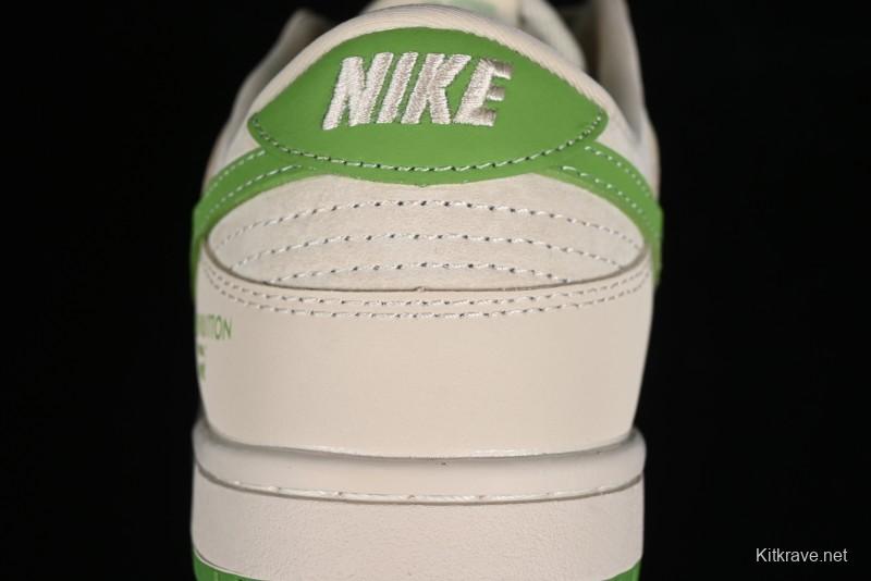 Nike SB Dunk Low LV Collaboration - Emerald City Anniversary High-End Custom Low-Top Casual Skate Shoes - XB3802-345