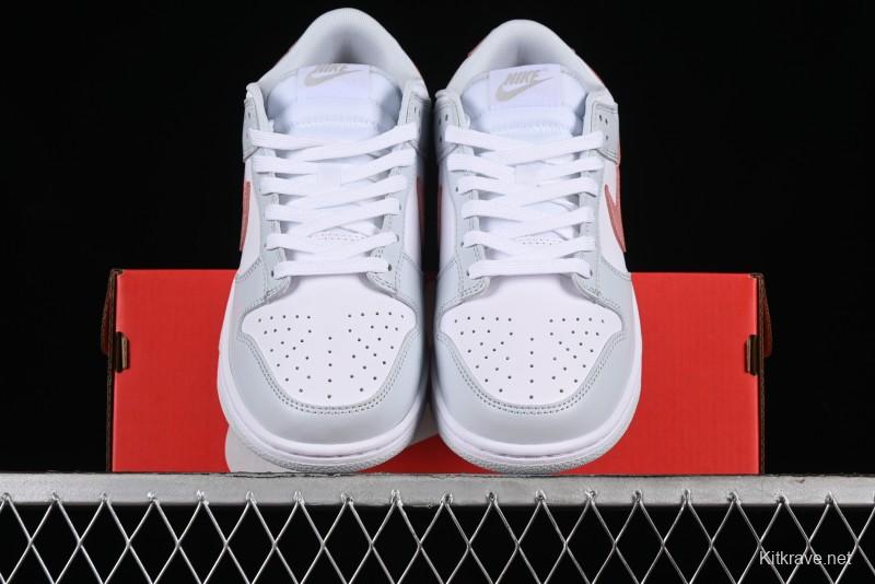 Nike SB Dunk Low White Grey Pink Skateboarding Shoes - HF0730-160