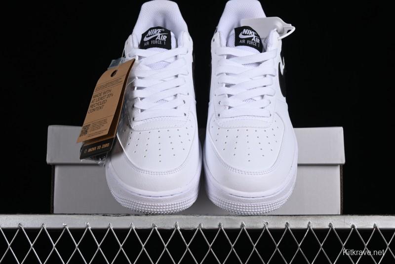 Nike Air Force 1 '07 Low Black White Broken Hook Casual Sneakers - HF9096-100