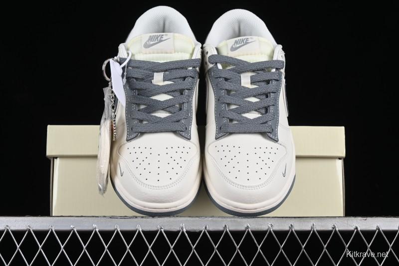 Nike SB Dunk Low Supreme Stone Island Collaboration - Beige Grey Starry Sky Anniversary High-End Custom Low-Top Casual Skate Shoes - BB9866-002