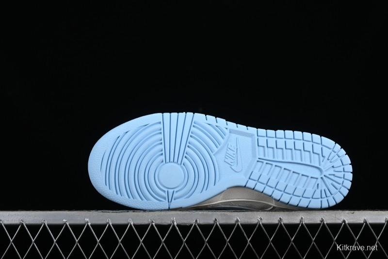 Nike SB Dunk Low Gucci Collaboration - Beige & Light Blue Crochet Fabric Anniversary High-End Custom Low-Top Casual Skate Shoes - DQ1098-376