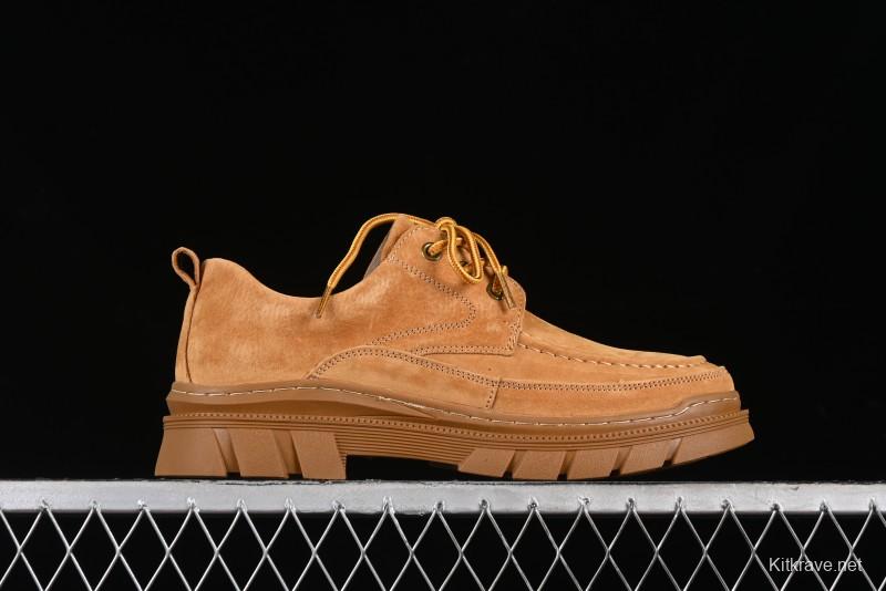 Timberland Low-Top Casual Shoes for Men - 24SS Autumn Collection with Oil-Resistant Italian Leather & Anti-Slip Rubber Outsole - TB73535YELLOW