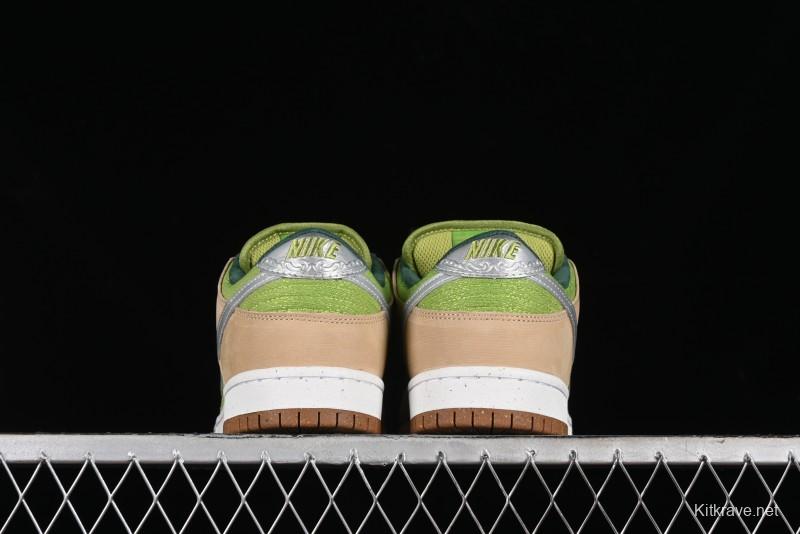Nike SB Dunk Low Casual Skate Shoes with Escargot-Inspired Vanilla Garlic Butter Colorway - FQ7585-200