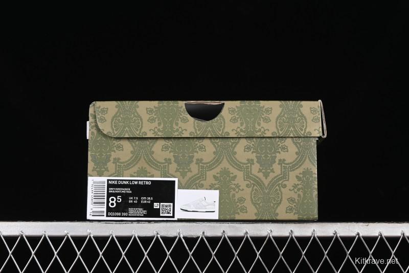 Nike SB Dunk Low Gucci Collaboration - Beige with Yellow Swoosh Anniversary High-End Custom Low-Top Casual Sneakers - DQ1098-390