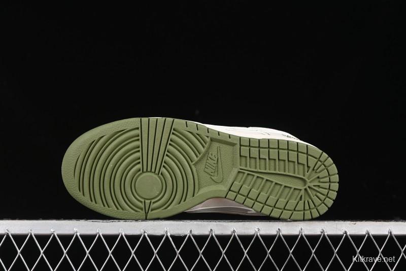 Nike SB Dunk Low Stussy Collaboration - Beige Green Anniversary High-End Custom Low-Top Casual Skate Shoes - BB1818-102