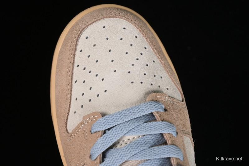 Nike Dunk Low SB Sanddrift Blue Vintage Suede and Light Blue Accent Casual Skate Shoes - HF0106-100