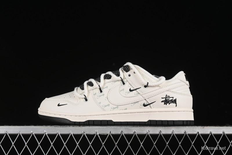 Nike SB Dunk Low Stussy Anniversary Custom Low-Top Casual Sneakers - SJ2068-276