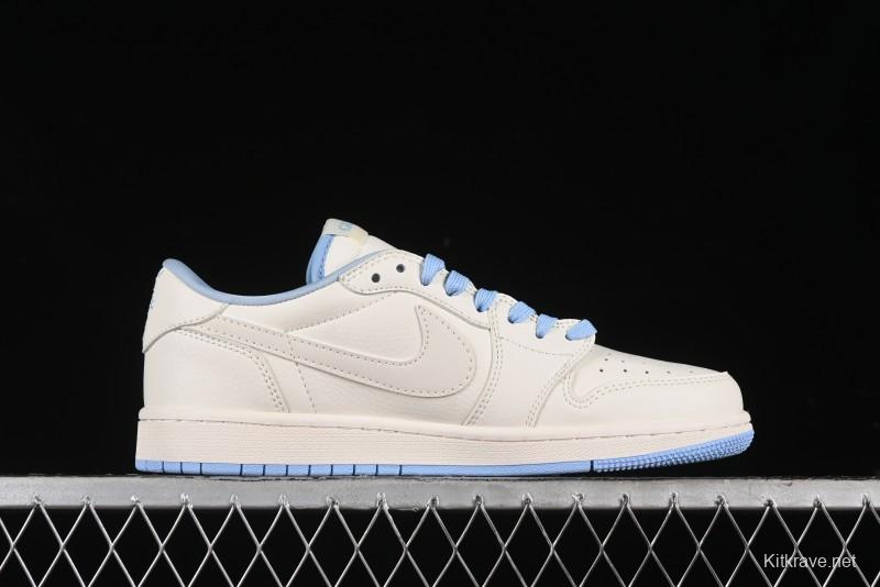 Nike Travis Scott x Fragment Design x Air Jordan 1 Low OG SP AJ1 Low Top Casual Sneakers - DM6688-608