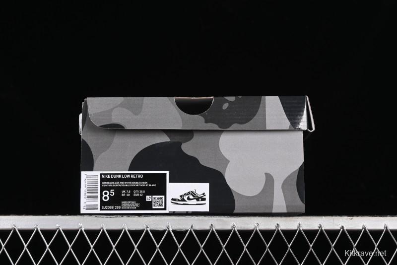 Nike SB Dunk Low BAPE Collaboration Strap Black Hook Anniversary Custom Low-Top Casual Sneakers - SJ2068-269
