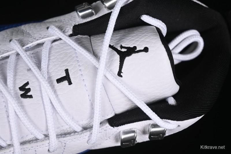 Nike Air Jordan 12 Retro Basketball Shoes in White Blue - CT8013-140
