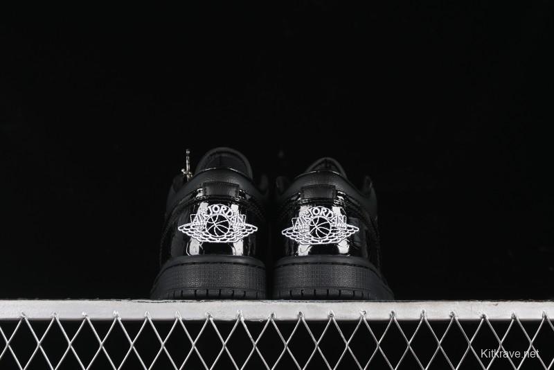 Nike Air Jordan 1 Low "Black Croc" Casual Sneakers - HJ7743-010