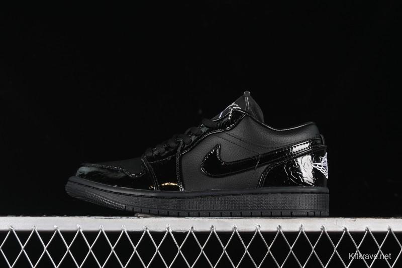 Nike Air Jordan 1 Low "Black Croc" Casual Sneakers - HJ7743-010
