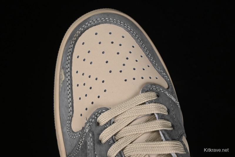 Nike Travis Scott x Fragment Design x Air Jordan 1 Low OG SP AJ1 Retro Sneakers - CH6336-013