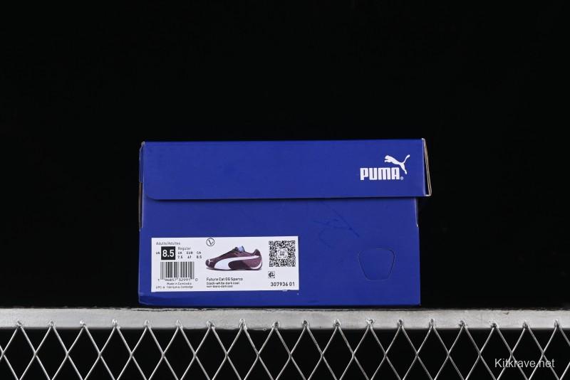 Puma Sparco Future Round Toe Lace-Up Leather Cowhide Fabric Low-Top Lifestyle Casual Shoes - 307936-01