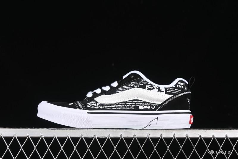 Vans HIRONO x Vans Knu Skool Bubble Mart Xiao Ye Graffiti Low-Top Casual Skate Shoes - VN0009QWFGI