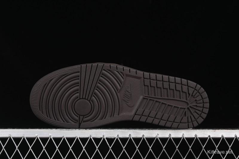 Nike Travis Scott x Air Jordan 1 Low OG AJ1 Collaboration Reverse Swoosh Sneakers - DM7866-202
