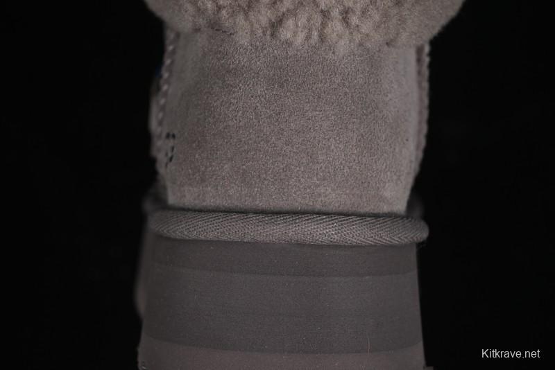 UGG Classic Mini II Fur Lace-Up Platform Mini Boots with Treadlite Outsole - 1143954