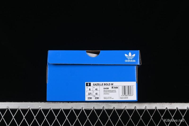 Adidas Originals Gazelle Bold IG4389 Low-Top Sneakers with Thick Sole for Slip Resistance and Durability