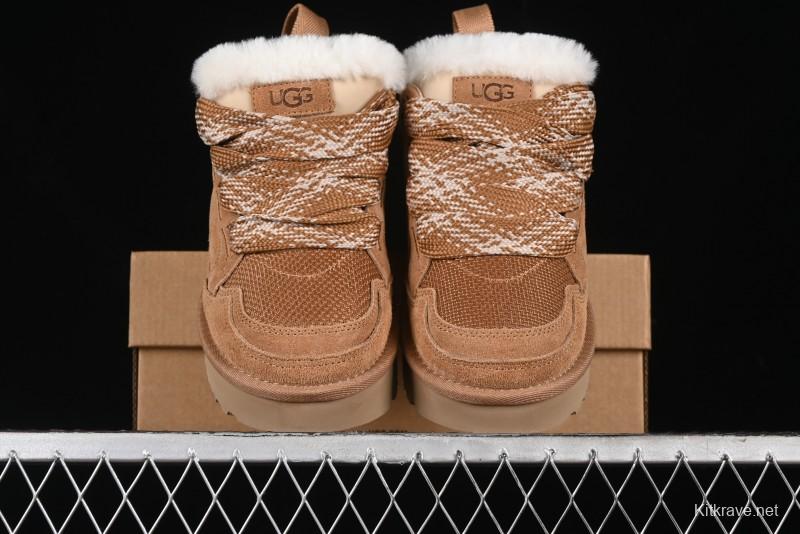 UGG Classic Ultra Mini Mel Dual-Color Lace-Up Low-Top Casual Shoes - 1144032