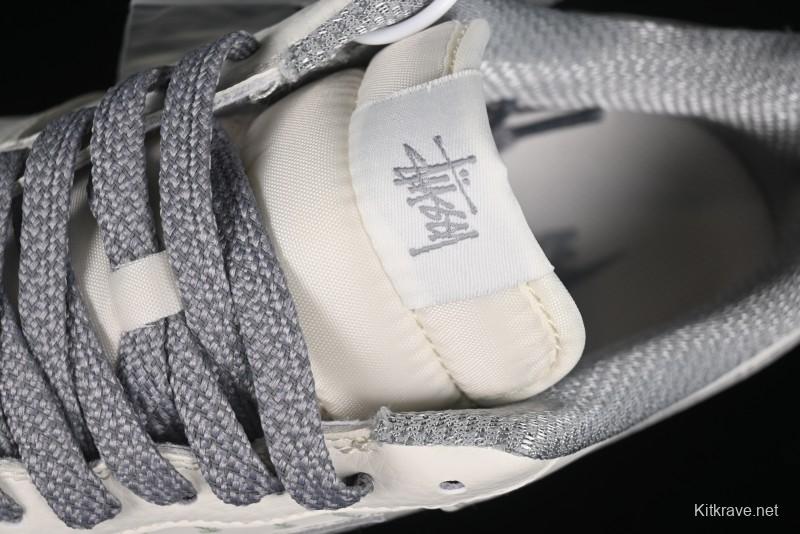 Nike Air Force 1 '07 Low Stussy Collaboration - Brushed Grey Low-Top Casual Sneakers - XZ3328-005