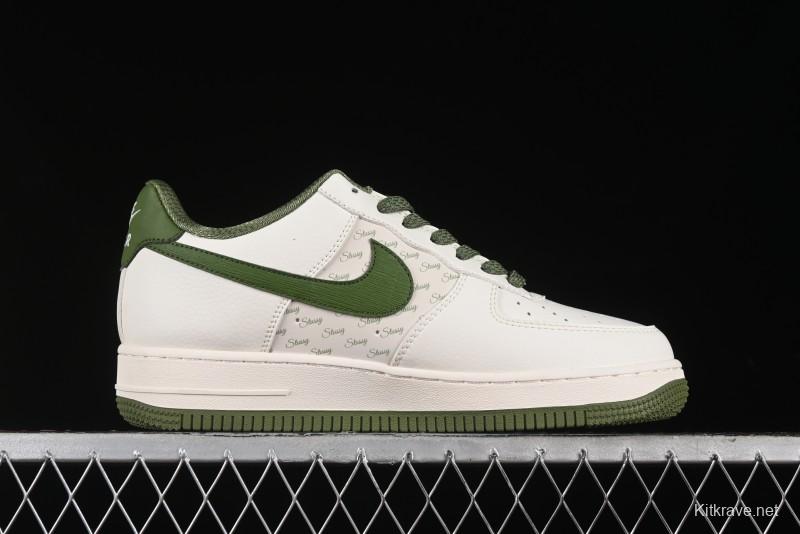 Nike Air Force 1'07 Low Stussy Collaboration - White Mint Green Low-Top Casual Sneakers - XZ3328-003