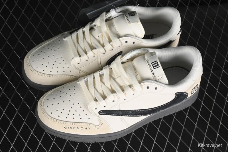 Nike Travis Scott x Fragment Design x Air Jordan 1 Low OG SP AJ1 Low Top Casual Sneakers - CF3688-030